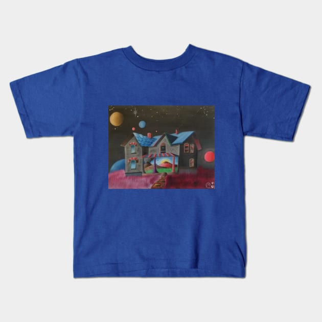 Dreamlike House Kids T-Shirt by ManolitoAguirre1990